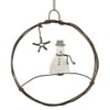East of India - Small Hanging Metal Decoration - Snowman