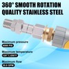 Gosknor 2pcs 3/8" NPT Pressure Washer Swivel Fitting, Stainless Steel
