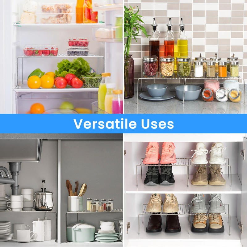 Tomorotec Stainless Steel Expandable Kitchen Storage Organizer Spice Rack Cabinet