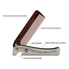 Peine De Polipropileno Con Bolsillo Plegable Para Hombre, 2