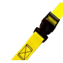 Progrip 5025 Light Duty Cargo Tie Down Lashing Strap with Yellow Webbing: Side Release Buckle, 9' x 1" (Pack of 2)