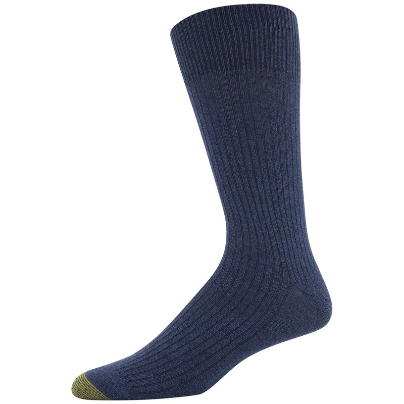 Gold Toe Calcetines Stanton Crew para hombre, varios pares, Chambray/Denim