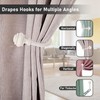 Sumnacon Set of 2 Decorative Curtain Holdbacks,Elegent Wall Mounted Aluminum
