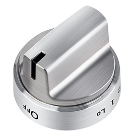 WB03X24818 Gas Stove Knobs Stainless Steel Look Plastic Range Burner Control Knobs, Compatible for GE Range Gas Stove Knob, Replacements PS11729081(1pack)