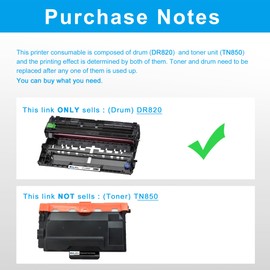 LCL Compatible for Brother DR820 DR-820 (1-Pack) Drum Unit for HL-L5000D,HL-L5100DN,HL-L5200DW,HL-L5200DWT,HL-L6200DW,HL-L6200DWT,HL-L6250DW,HL-L6300DW,HL-L6400DW,HL-L6400DWT,DCP-L5500DN,DCP-L5600DN