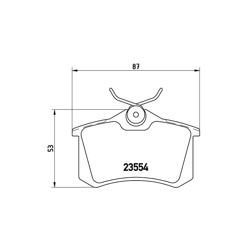 Balatas Bajos Metales Traseras BREMBO Compatible con Volkswagen Jetta 2009