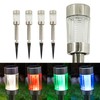 Crosslight Solar Four Multicolor Glass Metal Pathway Light - Weatherproof