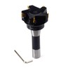 OSCARBIDE Indexable End Mill,R8 Shank,3" Cutting Diameter,6" Overall Length,90 Degree,5