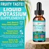 Potassium Supplement Liquid Drops, High Absorption Potassium Citrate 1000mg for