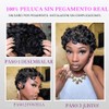 showreal Pelucas de cabello humano con corte Pixie para mujeres
