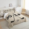Golf Sports Bedding Set Queen Size Black Sketch Golf Ball