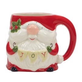 Certified International Christmas Gnomes 16 oz.3-D Mugs, Set of 4 Assorted Designs, Multicolor