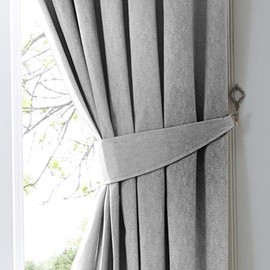 Fusion - Dijon - Pair of Curtain Tiebacks, Silver