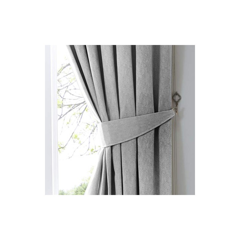 Fusion - Dijon - Pair of Curtain Tiebacks, Silver