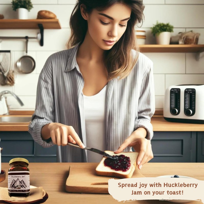 Bounty Foods Huckleberry Jam 2 Pack of 9 oz Jar