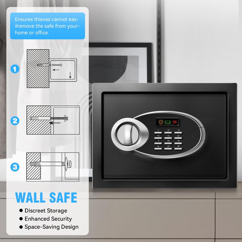 1.8 Cu Ft Safe Box with Fireproof Waterproof for Documents