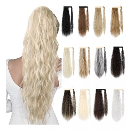 Xbwig Coleta Postiza Ondular Cola Caballo Natural Extensiones 61cm