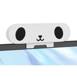 LXTNFU Computer Speakers for Desktop Monitor,Single Speakers for Desktop PC,Laptop Speaker with Loud Sound,Volume Control Easily Clamps to Monitors(USB-C to USB Adapter Included) (White)