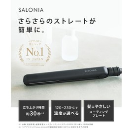 SALONIA Double Ion Straight Iron Professional Use 446℉ (230℃) International Version , whites