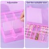 Cosics False Nail Container, 36-Gird Plastic Nail Art Organizers Storage