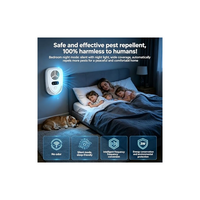 2026 Upgraded Ultrasonic Pest Repeller Indoor Repellent & Mouse Traps
