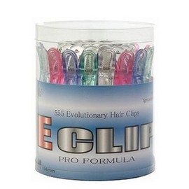 Gokiki Industries E Clips, Medium, Round Tube, Clear Yellow, Pack of 30