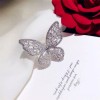 ZARD Large Butterfly Wings Ring with Clear Cubic Zirconia Accent