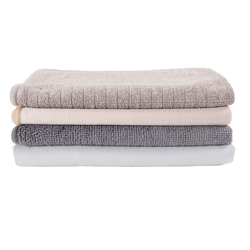 KAF Home Pantry Multipurpose Microfiber Textured Cleaning Cloth 4-Pack, 15
