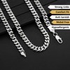 KRKC&CO Men's Necklace, 5/7/8/9/10 mm Men's Stainless Steel Curb Chain