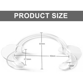 Dental Mouth Opener 4-Pack - C-Shaped Cheek Retractors for Adults & Kids - Dentist Tools for Teeth Whitening, Open Mouth Game & Dental Procedures