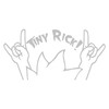 Tiny Rick Window Peeker - 8.0"x4.0" - Vinyl Decal Sticker