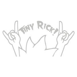 Tiny Rick Window Peeker - 8.0"x4.0" - Vinyl Decal Sticker