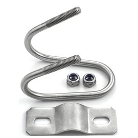 UtySty 4 Pack Cross Pipe Clamp for OD 3/4'' EMT Tube Clip Double U-shaped Screw Bolt Horizontal Vertical Connector Fixed Clasp Fixator Buckle for Farm Garden Greenhouse Water Plant Nursery