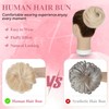 tesshair Messy Bun Hair Piece 100% Real Human Bun Hair