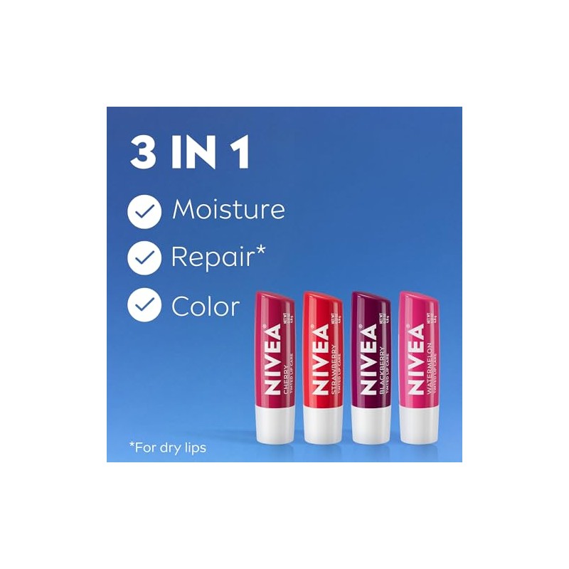 Nivea Fruit 4 piece variety pack, 0.17 Ounce