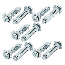 Sourcingmap 10pcs M5x37mm Thread Expansion Bolt Sleeve Anchor for 6mm-13mm Hollow Wall