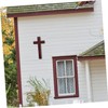 Ciieeo Solid Wood Crucifix Cross Wall Hanging Decor Wooden Craft
