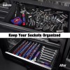 WORKPRO Magnetic Socket Organizer Sets 6-Piece Aluminum Alloy Socket Rail