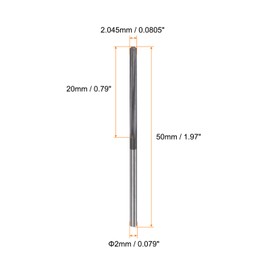 HARFINGTON Carbide Chucking Reamer 0.0805"(2.045mm) Dia Straight Flute Straight Shank Machine Reamer Tool for Metal and Lathes CNC Machining Centers, Black