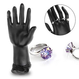 Ring Finger Display Mannequin, Bracelet Jewelry Holder Hand Mannequin Rack(Resin Black)