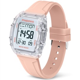 Women Watch for Women Teenagers Watch Outdoor Sports Digital Watches for Ladies Students Waterproof Watches with Alarm Stopwatch Countdown Dual-Time Hourly Chime Function High Brightness Light