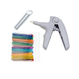 Wzong Kieferorthopädische Ligatur Bänder Set Zahnspange Bänder, 41 Stück, Grau