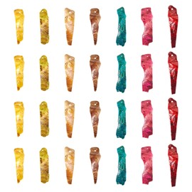 Spritewelry 70 Pieces Natural Akoya Shell Pendants, 7 Colors Mother of Pearl Pendants, Large Nuggets Charms for Crafts, DIY, Shells, Necklaces, Earrings, Jewellery Making, Shell