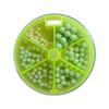 Set: Plastic Beads Assorted Rubber Beads in Dispenser Box Approx.