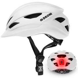 Bike Helmet Adult Urban:Bicycle Helmet for Men Women with USB Charge Detachable Taillight Helmets for Commuter Cycling Scooters