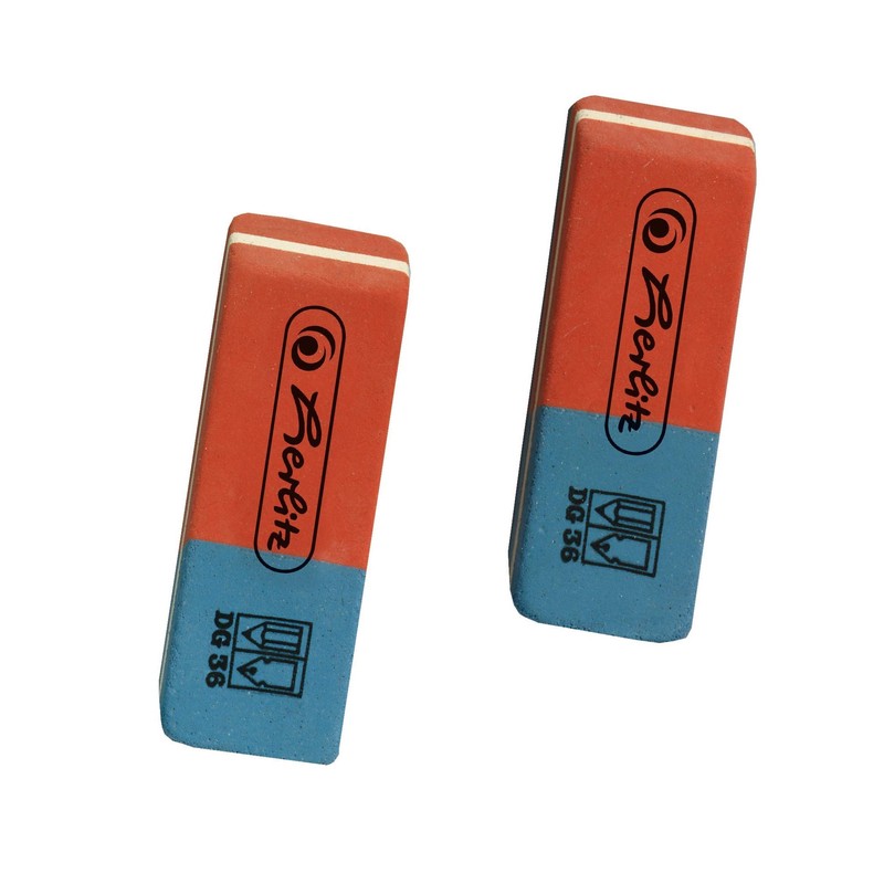 Herlitz Eraser - Red/Blue