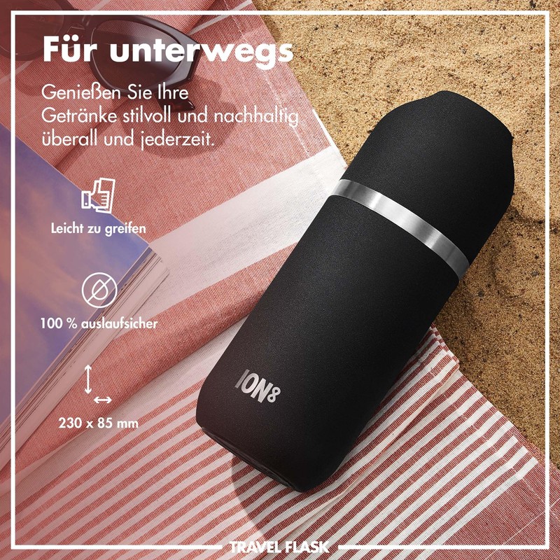 ION8 ThermoShield Vacuum Insulated Bottle for Hot or Cold Drinks,