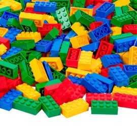 Minizfigs 2x4 Classic Bricks Building Toys 100 PCS: Kids Classroom Must Haves Basic Blocks STEM City Perfect for Young Builders Creative Building Toy Set for Boys Girls - Red/Blue/Green/Yellow