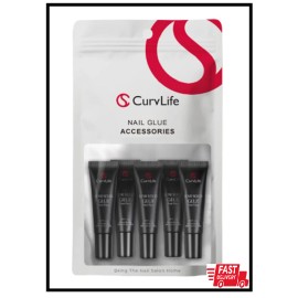 Curvlife Nail Tips Semi Solid Nail Glue 2G (5Pcs) - Super Strong, Soft Glue Gel