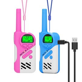 Retevis EZTalk 70 Walkie Talkies for Kids, Safe Mode 2 Way Radio Rechargeable Kids Walkie Talkies, Toys for Boys Girls 6-12 Year Old, Birthday Gifts Family Outdoor Hiking Camping 1 Pair